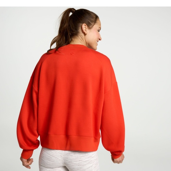 NWT Calia Pique Scuba Neck Red Sweatshirt Sz XL $98 - Picture 3 of 7